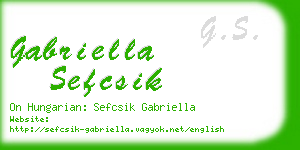 gabriella sefcsik business card